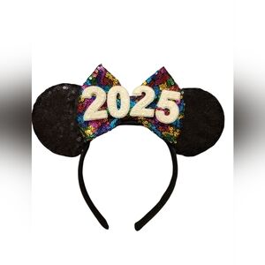 DISNEY 2025 MINNIE MOUSE EARS WITH SEQUIN Multicolor BOW ONE SIZE FITS ALL